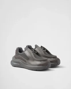 Hombre Prada ZAPATOS CON CORDONES^Zapatillas Deportivas Systeme De Piel Cepillada Con Tejido Técnico Y Elementos De Ante