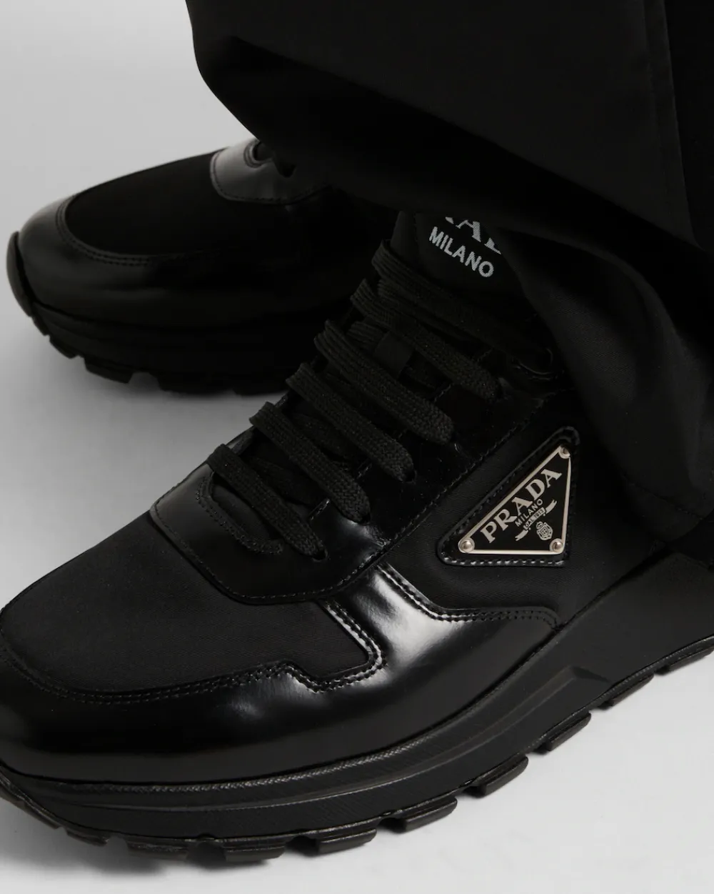 Hombre Prada ZAPATILLAS DEPORTIVAS^Zapatillas De Re-nylon Y Piel Cepillada