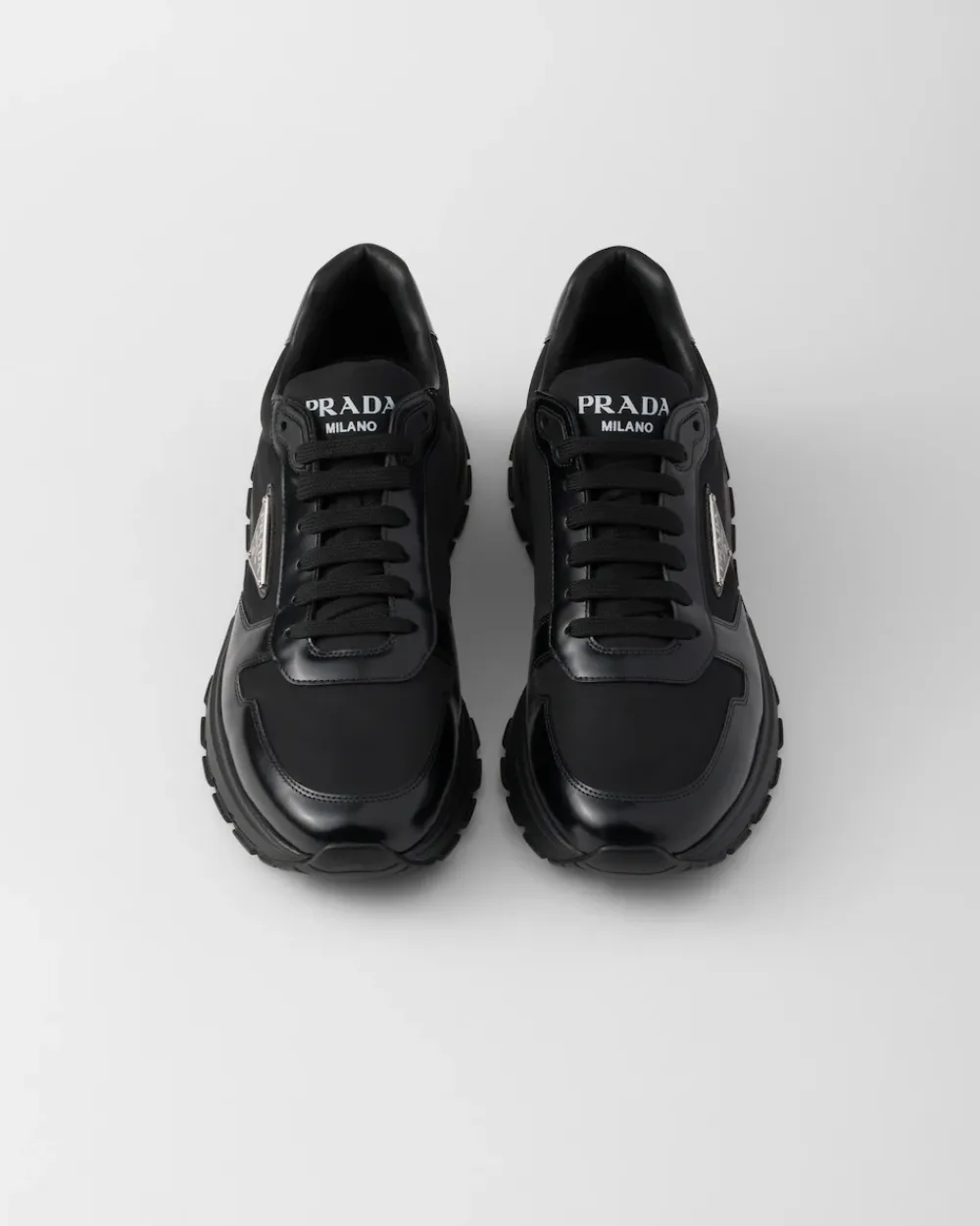 Hombre Prada ZAPATILLAS DEPORTIVAS^Zapatillas De Re-nylon Y Piel Cepillada