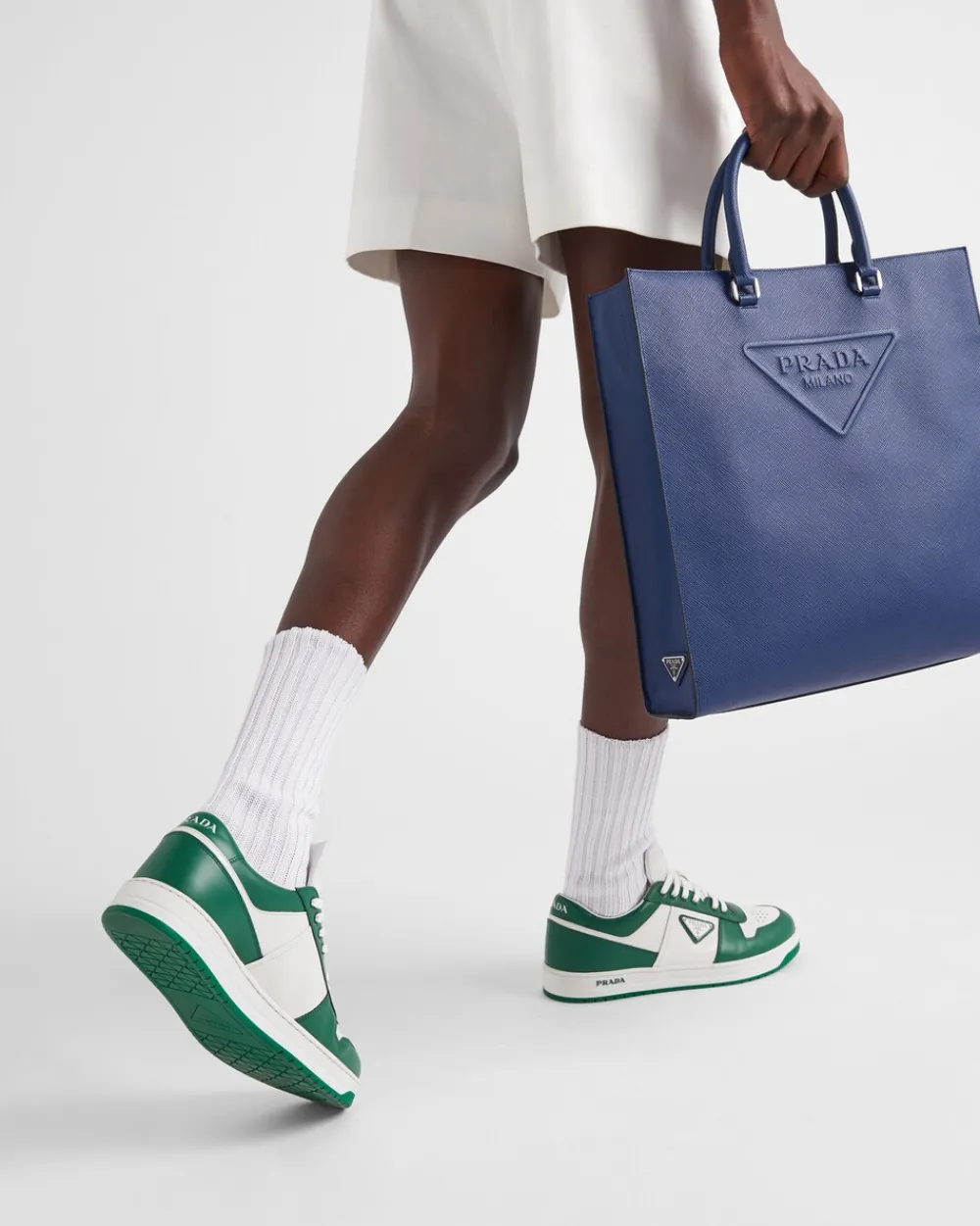 Hombre Prada ZAPATILLAS DEPORTIVAS^Zapatillas Downtown De Piel