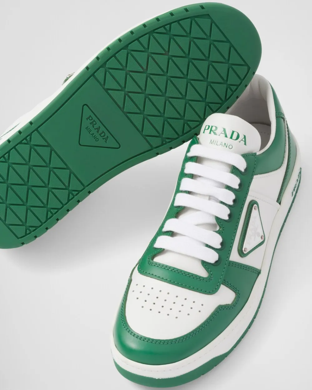 Mujer Prada ZAPATILLAS DEPORTIVAS^Zapatillas Downtown De Piel Perforada