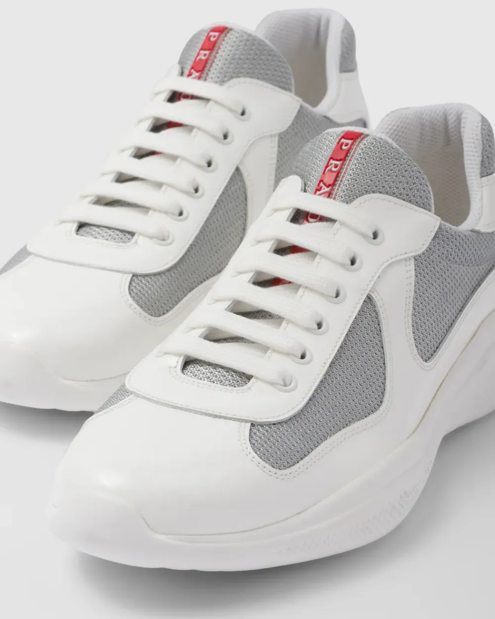 Hombre Prada ZAPATOS|ZAPATILLAS DEPORTIVAS^Zapatillas America's Cup De Charol Y Tejido Técnico