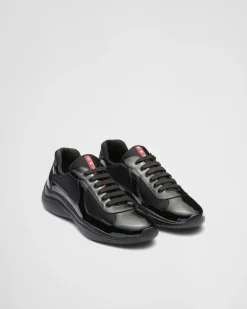 Hombre Prada ZAPATOS|ZAPATILLAS DEPORTIVAS^Zapatillas America's Cup De Charol Y Tejido Técnico