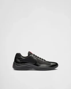 Hombre Prada ZAPATOS|ZAPATILLAS DEPORTIVAS^Zapatillas America's Cup De Charol Y Tejido Técnico