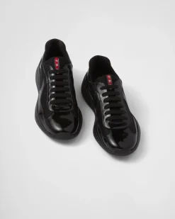 Hombre Prada ZAPATOS|ZAPATILLAS DEPORTIVAS^Zapatillas America's Cup De Charol Y Tejido Técnico