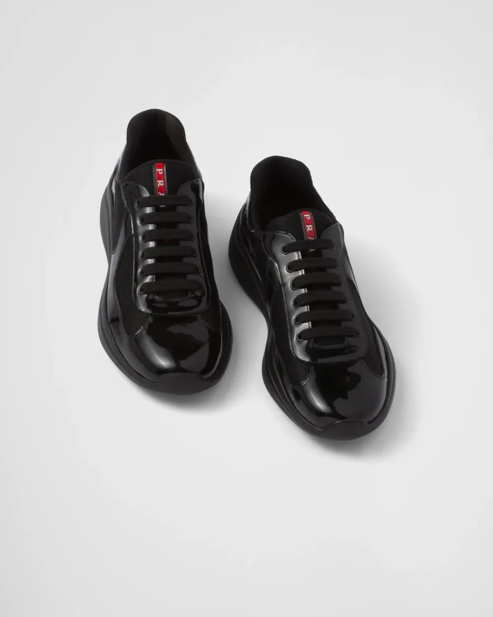 Hombre Prada ZAPATOS|ZAPATILLAS DEPORTIVAS^Zapatillas America's Cup De Charol Y Tejido Técnico
