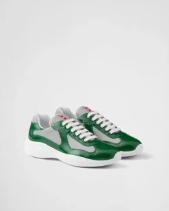 Hombre Prada ZAPATOS|ZAPATILLAS DEPORTIVAS^Zapatillas America's Cup De Charol Y Tejido Técnico