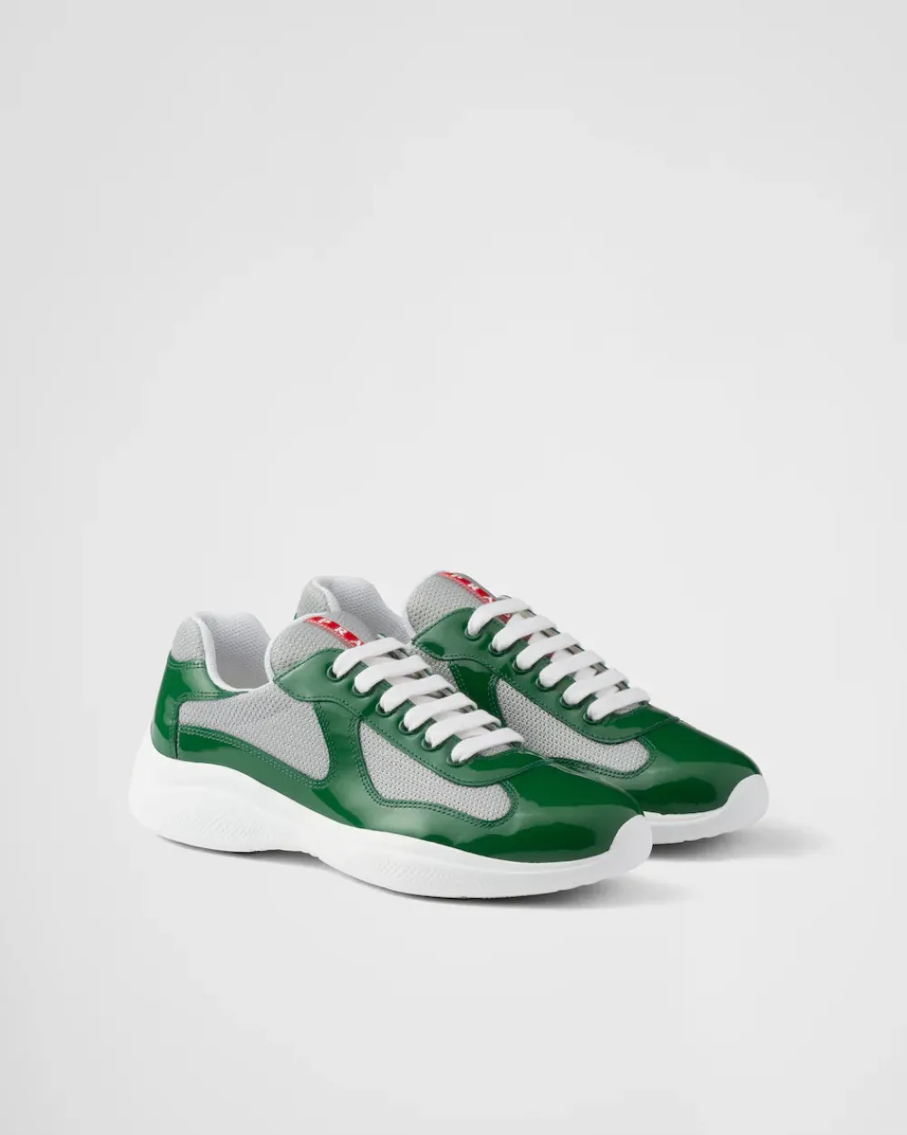 Hombre Prada ZAPATOS|ZAPATILLAS DEPORTIVAS^Zapatillas America's Cup De Charol Y Tejido Técnico