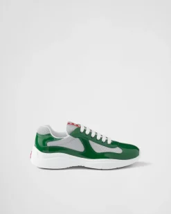 Hombre Prada ZAPATOS|ZAPATILLAS DEPORTIVAS^Zapatillas America's Cup De Charol Y Tejido Técnico