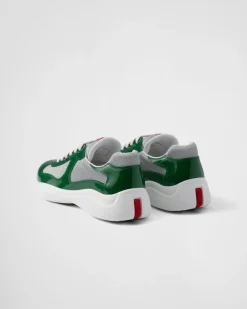 Hombre Prada ZAPATOS|ZAPATILLAS DEPORTIVAS^Zapatillas America's Cup De Charol Y Tejido Técnico
