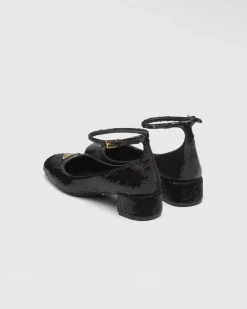 Mujer Prada ZAPATOS DE SALÓN Y BAILARINAS^Zapato De Salón De Satén Con Lentejuelas