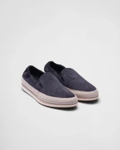 Hombre Prada MOCASINES^Zapatos De Ante Sin Cordones