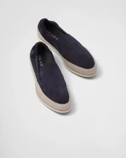 Hombre Prada MOCASINES^Zapatos De Ante Sin Cordones