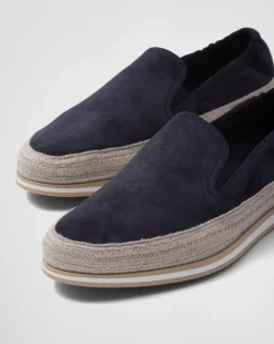 Hombre Prada MOCASINES^Zapatos De Ante Sin Cordones