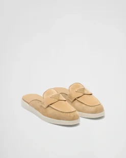 Mujer Prada MOCASINES^Zapatos De Ante Sin Talón