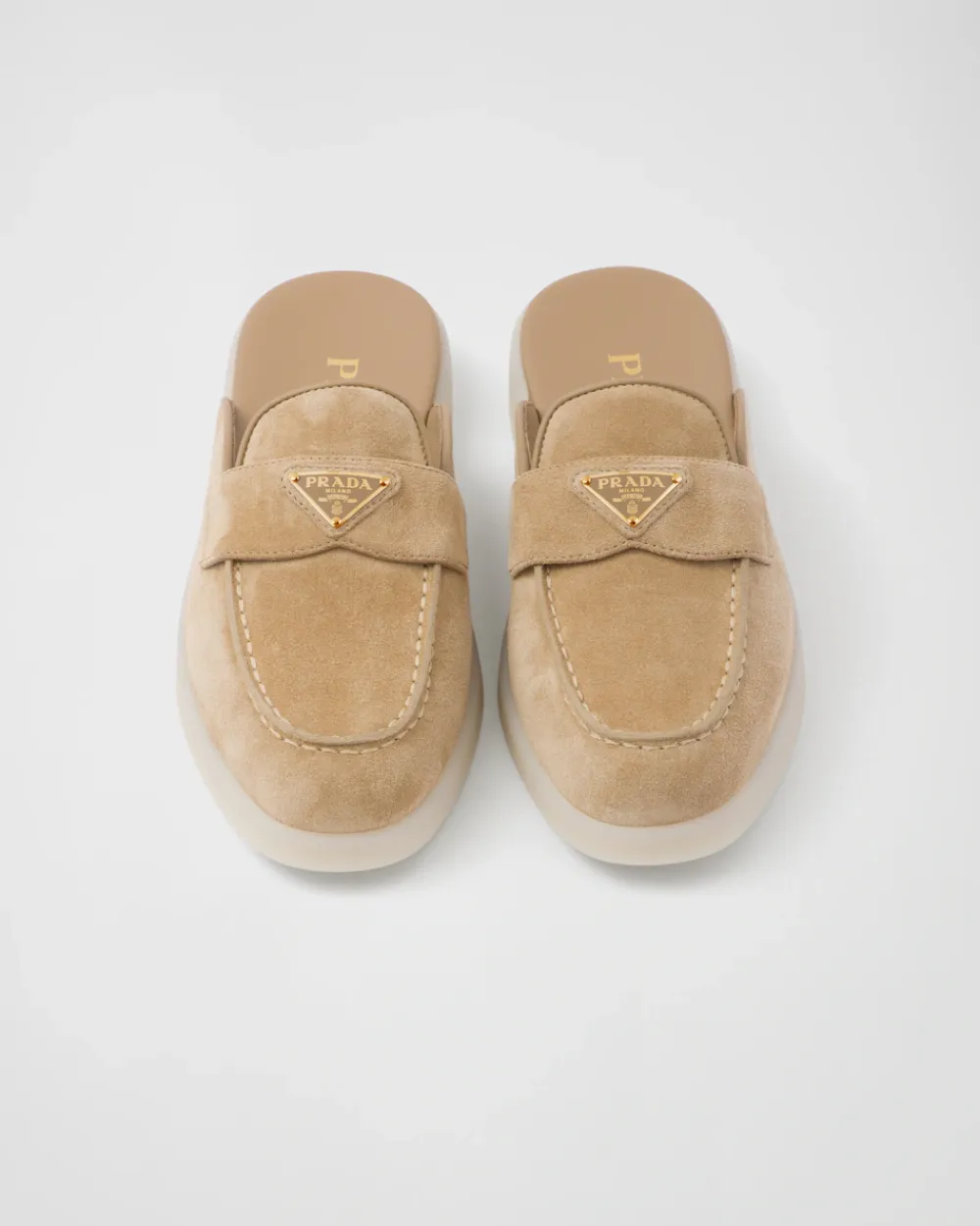 Mujer Prada MOCASINES^Zapatos De Ante Sin Talón