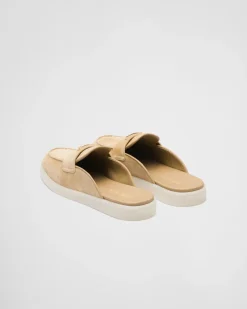 Mujer Prada MOCASINES^Zapatos De Ante Sin Talón