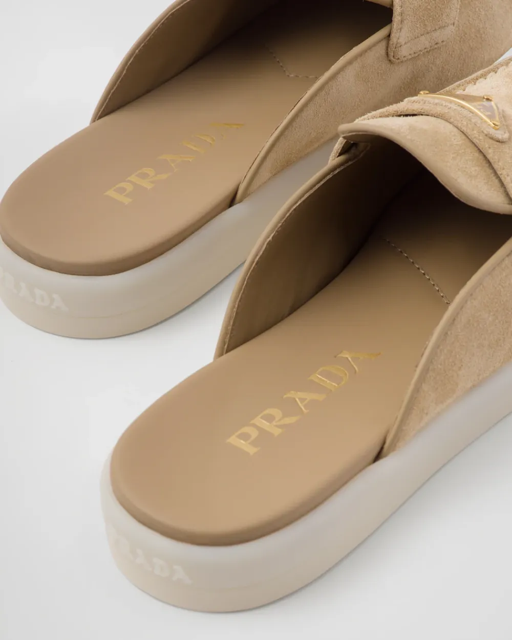 Mujer Prada MOCASINES^Zapatos De Ante Sin Talón