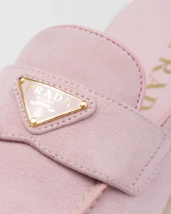 Mujer Prada MOCASINES^Zapatos De Ante Sin Talón