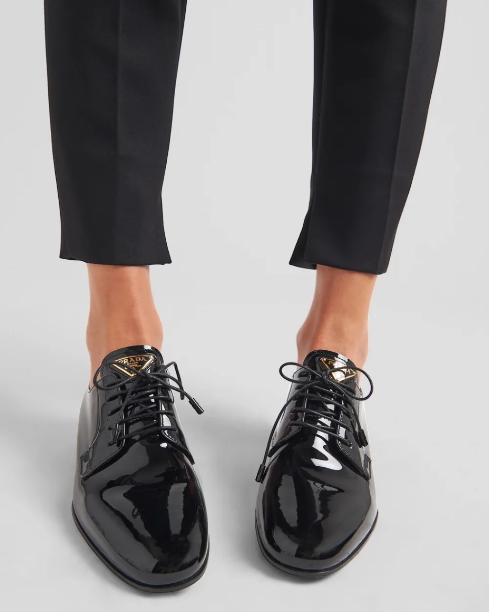Mujer Prada ZAPATOS CON CORDONES^Zapatos De Charol Con Cordones