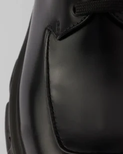 Mujer Prada ZAPATOS CON CORDONES^Zapatos De Cordones Monolith De Piel Cepillada