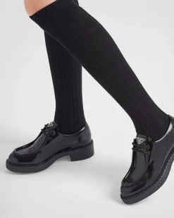 Mujer Prada ZAPATOS CON CORDONES^Zapatos De Piel Cepillada Con Cordones