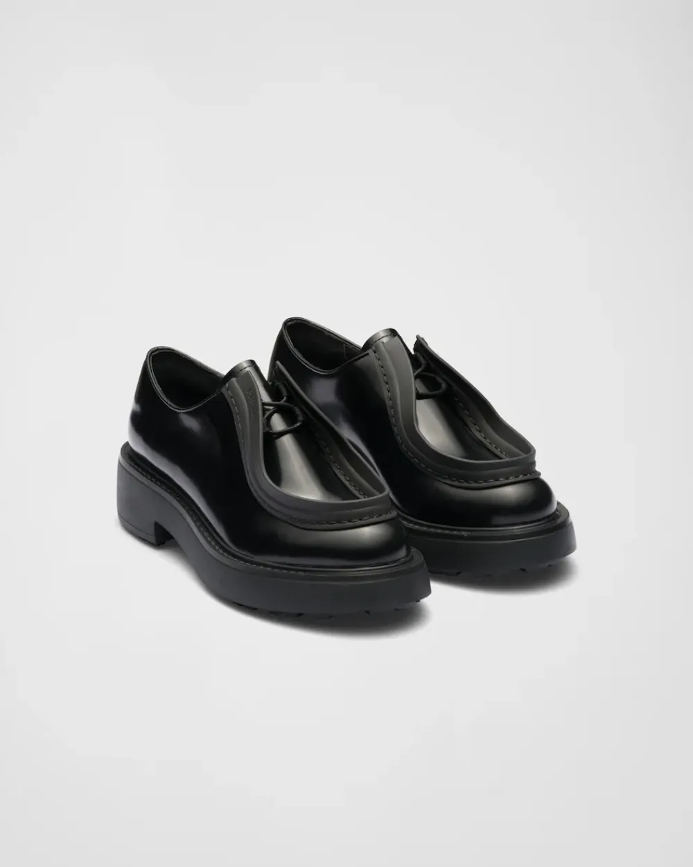 Mujer Prada ZAPATOS CON CORDONES^Zapatos De Piel Cepillada Con Cordones