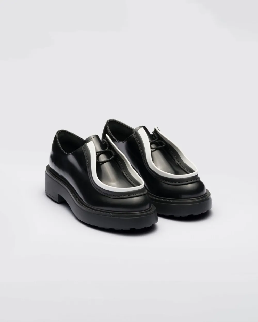 Mujer Prada ZAPATOS CON CORDONES^Zapatos De Piel Cepillada Con Cordones