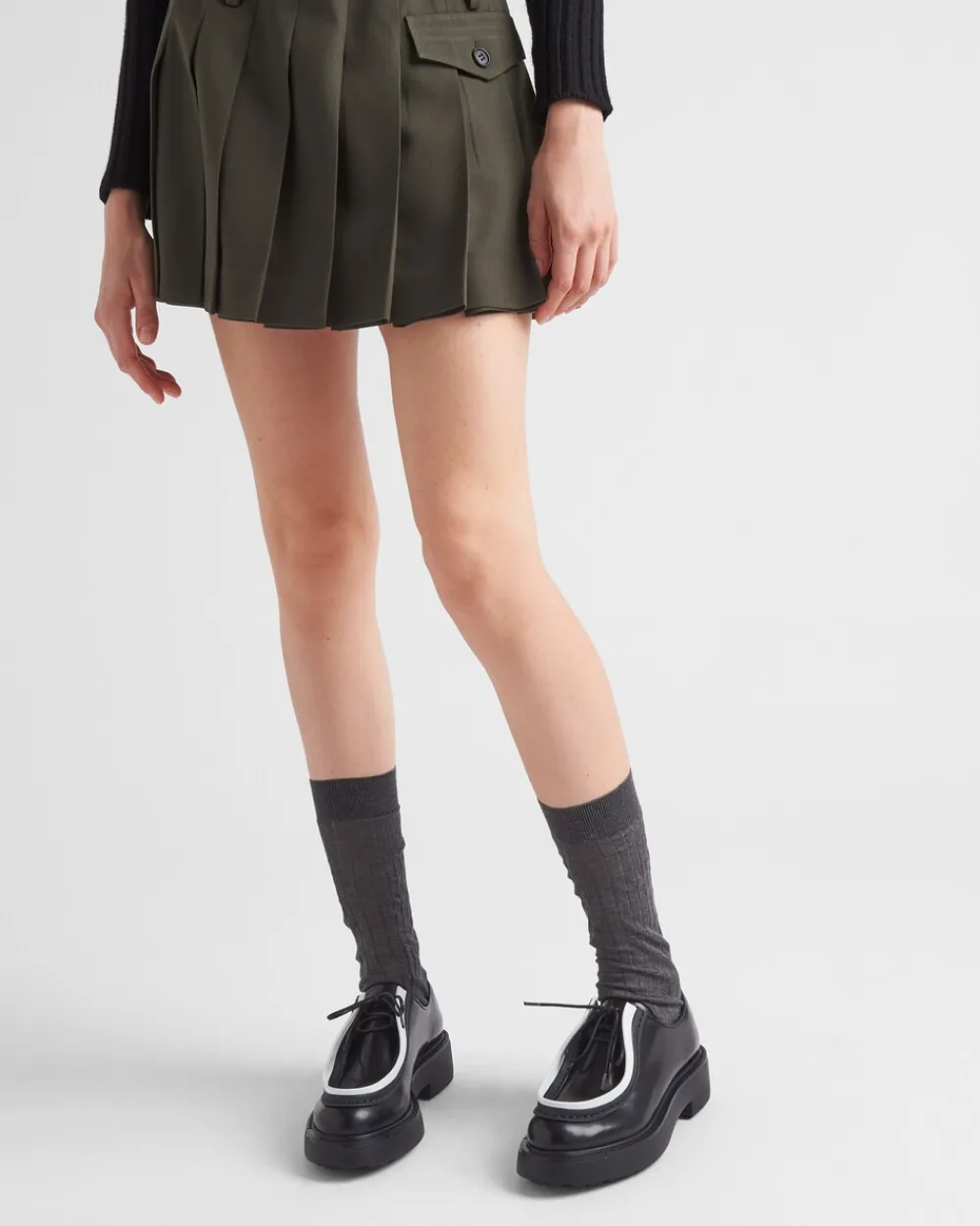 Mujer Prada ZAPATOS CON CORDONES^Zapatos De Piel Cepillada Con Cordones