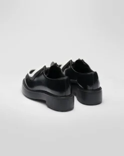Mujer Prada ZAPATOS CON CORDONES^Zapatos De Piel Cepillada Con Cordones