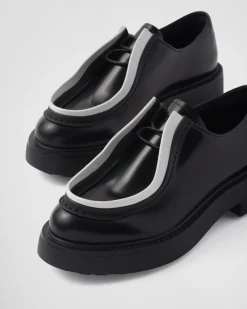 Mujer Prada ZAPATOS CON CORDONES^Zapatos De Piel Cepillada Con Cordones