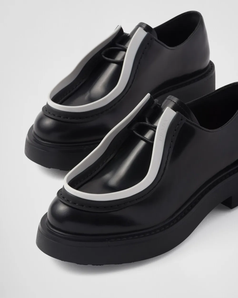 Mujer Prada ZAPATOS CON CORDONES^Zapatos De Piel Cepillada Con Cordones