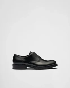 Hombre Prada ZAPATOS CON CORDONES^Zapatos De Piel Cepillada Con Cordones