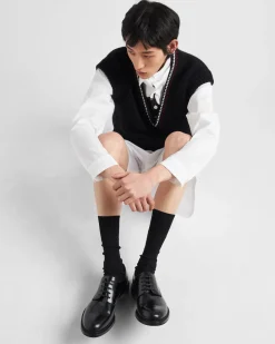 Hombre Prada ZAPATOS CON CORDONES^Zapatos De Piel Cepillada Con Cordones