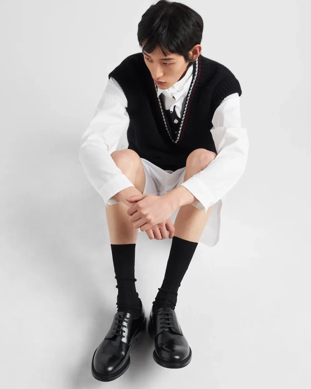 Hombre Prada ZAPATOS CON CORDONES^Zapatos De Piel Cepillada Con Cordones