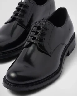 Hombre Prada ZAPATOS CON CORDONES^Zapatos De Piel Cepillada Con Cordones