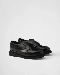 Hombre Prada ZAPATOS CON CORDONES^Zapatos Derby Con Cordones De Piel