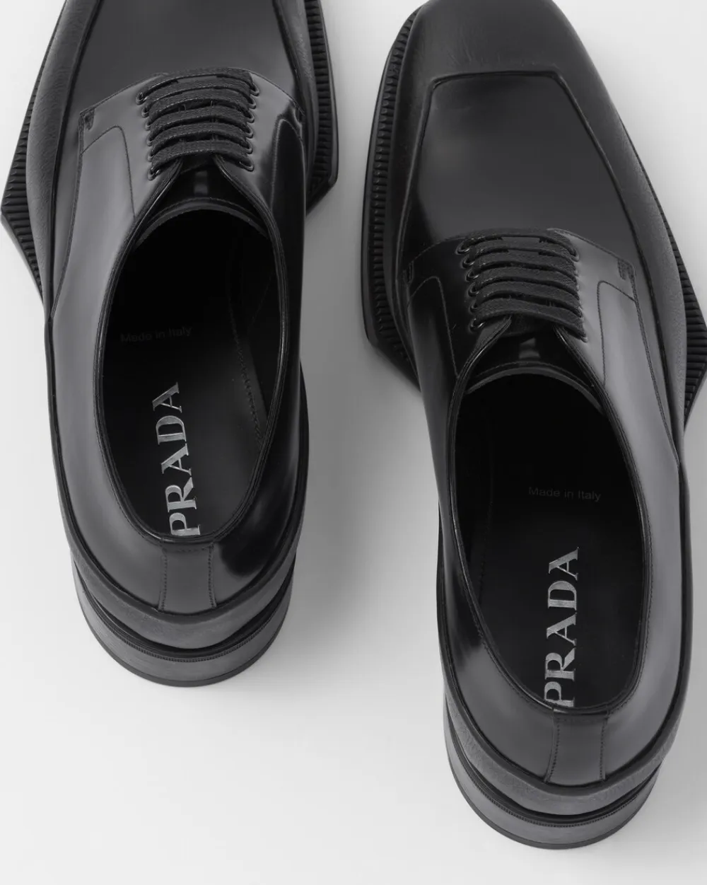 Hombre Prada ZAPATOS CON CORDONES^Zapatos Derby De Piel Cepillada