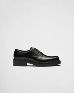 Hombre Prada ZAPATOS CON CORDONES^Zapatos Derby De Piel Cepillada