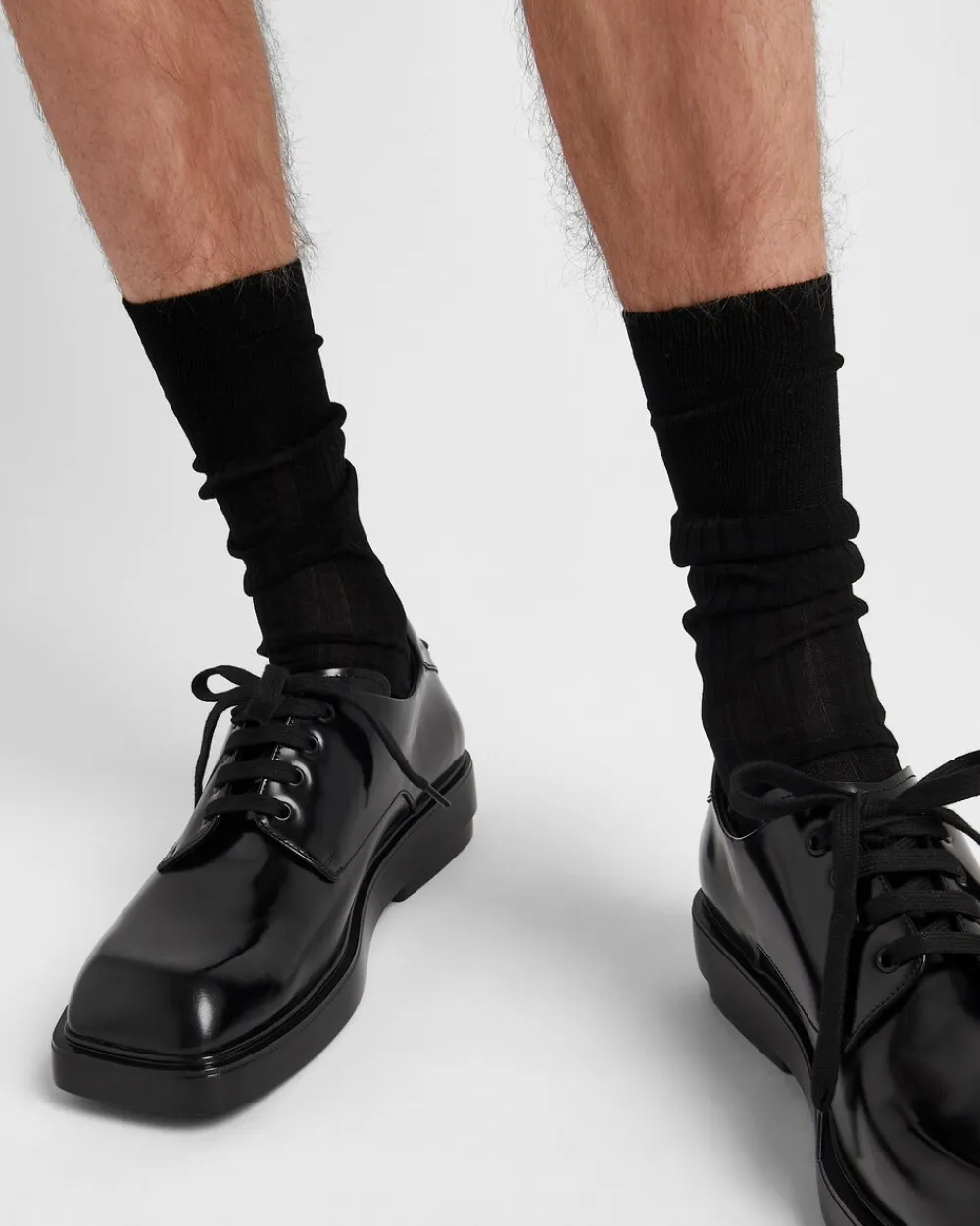 Hombre Prada ZAPATOS CON CORDONES^Zapatos Derby De Piel Cepillada
