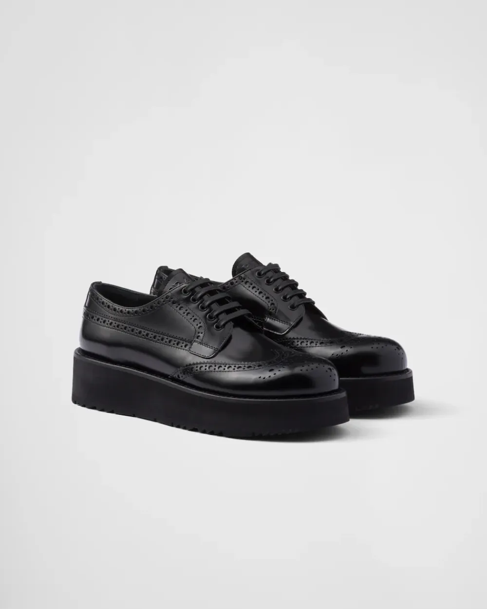 Mujer Prada ZAPATOS CON CORDONES^Zapatos Derby En Piel Cepillada