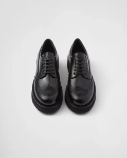 Mujer Prada ZAPATOS CON CORDONES^Zapatos Derby En Piel Cepillada