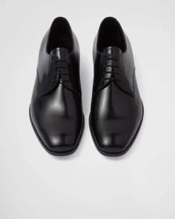 Hombre Prada ZAPATOS CON CORDONES^Zapatos Derby En Piel Cepillada