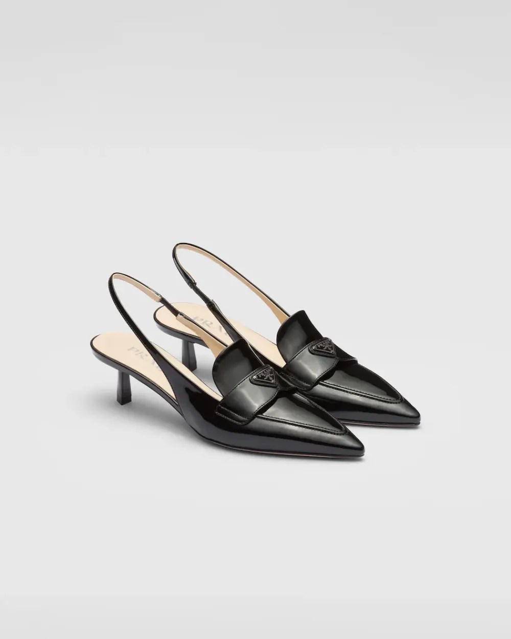 Mujer Prada ZAPATOS DE SALÓN Y BAILARINAS^Zapatos De Salón Destalonados De Charol