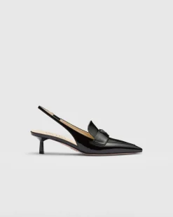 Mujer Prada ZAPATOS DE SALÓN Y BAILARINAS^Zapatos De Salón Destalonados De Charol