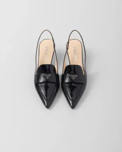 Mujer Prada ZAPATOS DE SALÓN Y BAILARINAS^Zapatos De Salón Destalonados De Charol