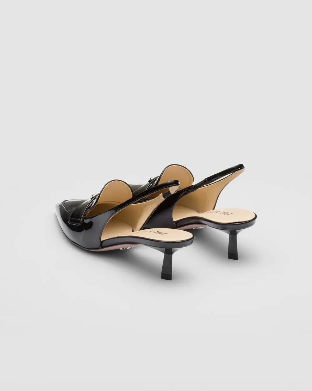 Mujer Prada ZAPATOS DE SALÓN Y BAILARINAS^Zapatos De Salón Destalonados De Charol