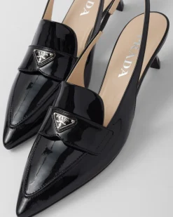 Mujer Prada ZAPATOS DE SALÓN Y BAILARINAS^Zapatos De Salón Destalonados De Charol