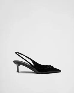 Mujer Prada ZAPATOS DE SALÓN Y BAILARINAS^Zapatos De Salón Destalonados De Charol