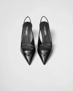 Mujer Prada ZAPATOS DE SALÓN Y BAILARINAS^Zapatos De Salón Destalonados De Charol